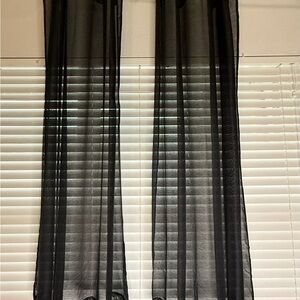 Elegant Black Sheer Curtains